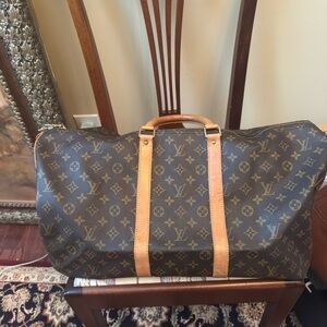 Louis Vuitton Monogram Keepall 55 Travel Bag